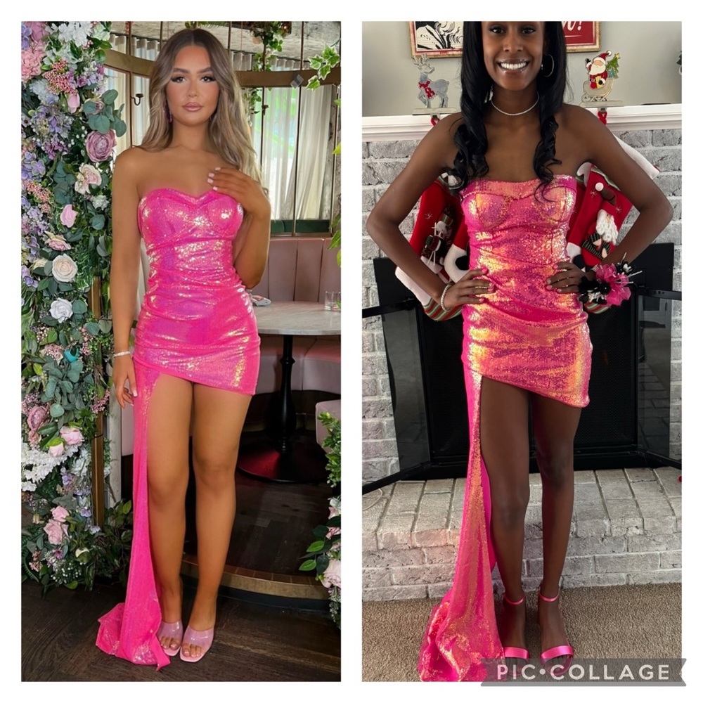 Homecoming/Prom Short Strapless Sequin dress